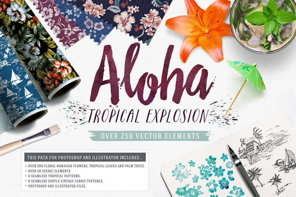 Aloha! Tropical Explosion Collection, an Object Graphic by Sault Design (Photo 1 of 5)