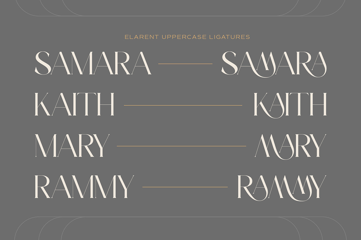 Elarent – Elegant Display Serif Font, a Serif Font by kangfont Studio (Photo 6 of 11)