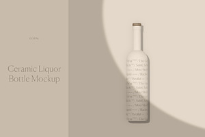 Ceramic Liquor Bottle Mockup