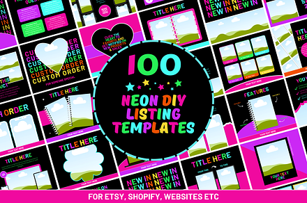Neon Etsy Listing Templates