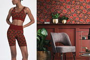 Modern Abstract Orange Rings Pattern, a Pattern Graphic by Gullenda (Thumbnail 6 of 6)