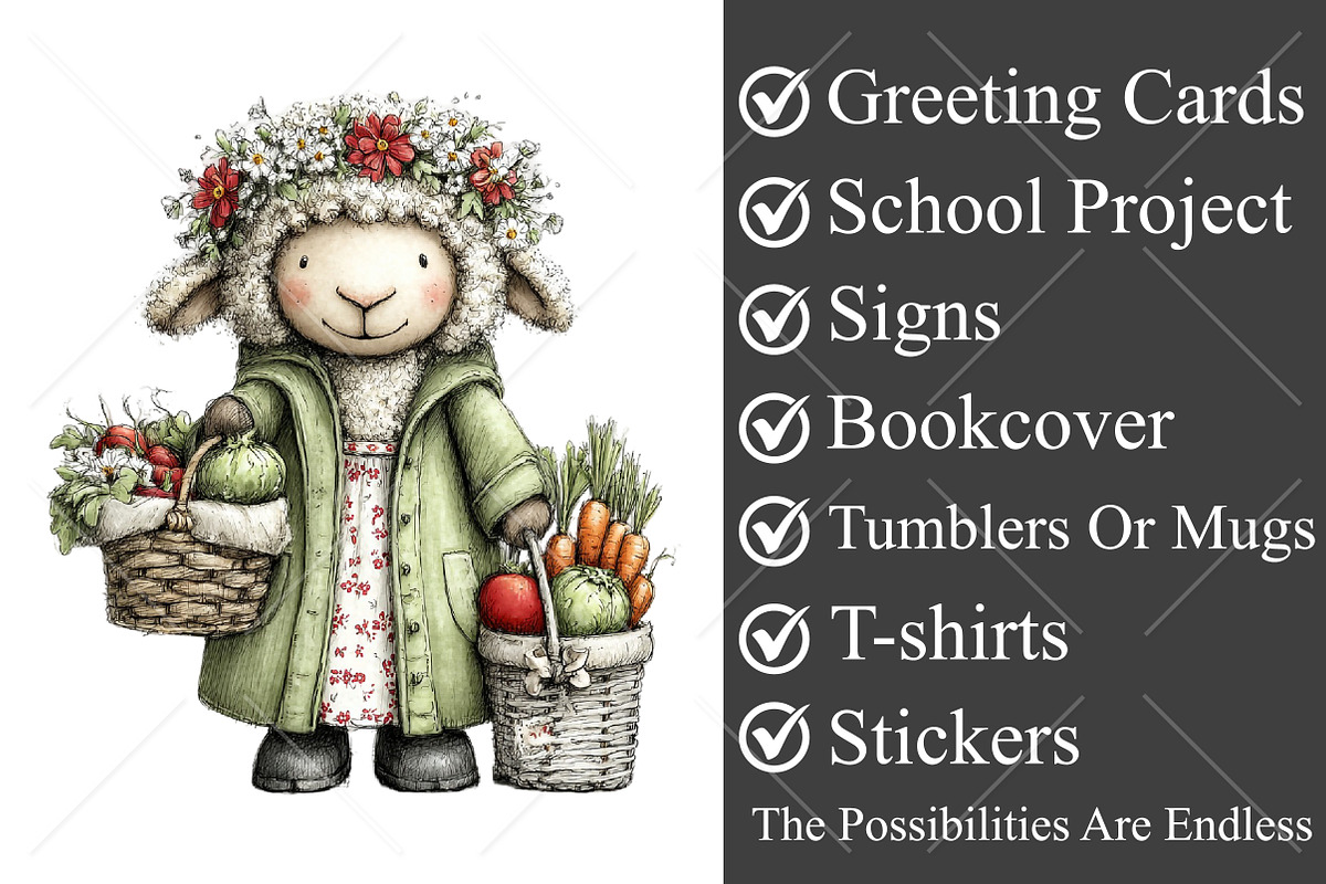 Whimsical Birthday Farm Animal PNG, a Seasonal Illustration by Canvas Craft (Photo 3 of 10)