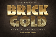 Brickgold - Bold Display Font, a Sans Serif Font by overlaytemplates (Thumbnail 1 of 5)
