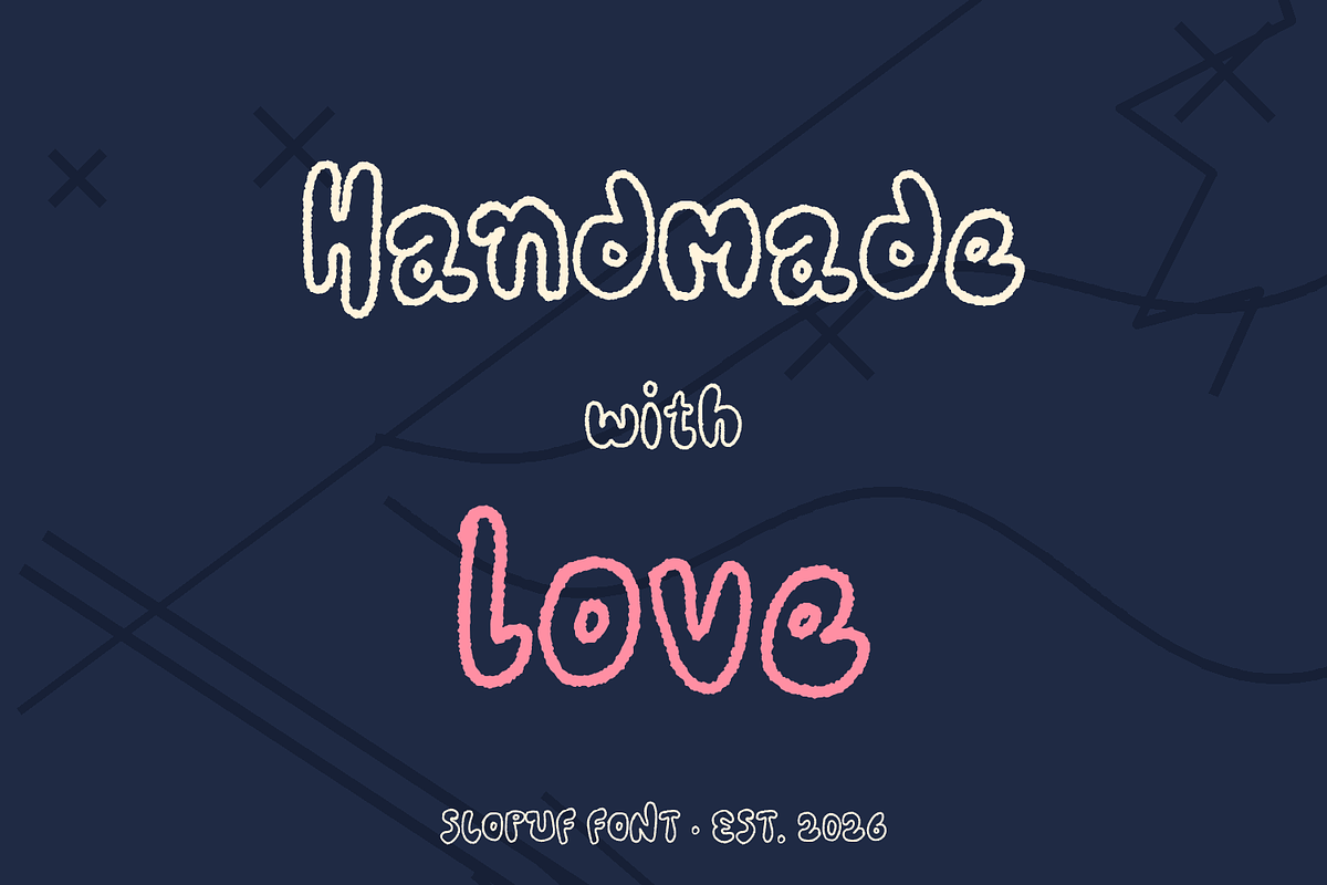 Slopuf | Hand-Drawn Outline Font, a Handwritten Font by Oblique Foundry (Photo 10 of 11)