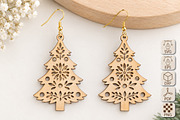 Christmas Tree Earrings Laser Cut, an Object Graphic by Canvas Craft (Thumbnail 1 of 3)