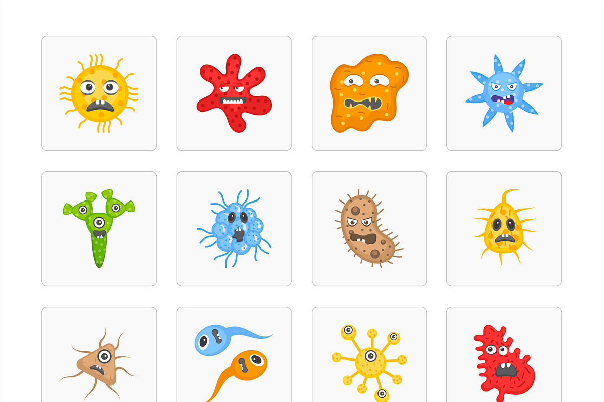 Germs Vector Set, a Duotone Icon by Brickclay (Photo 5 of 7)
