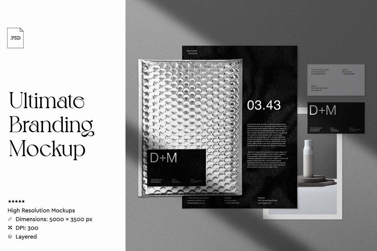 4-Part Stationery Branding Mockup, a Books & Magazine Mockup by ReAffirm (Photo 1 of 8)