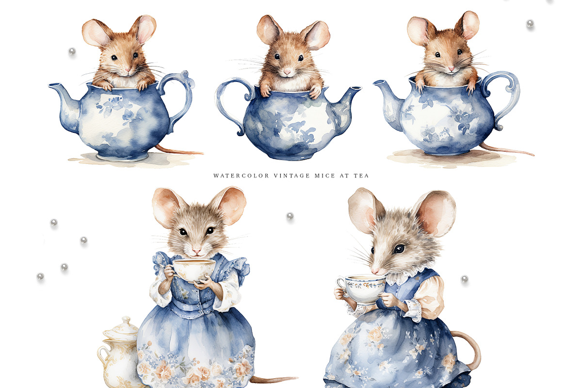 At The Mice Tea Party Collection, an Animal Illustration by Pati Paints (Photo 5 of 14)