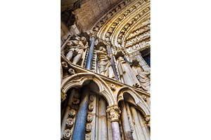 Facade details of the toledo cathedral in spain featuring cathedral, an Architecture Photo by Leonid Andronov