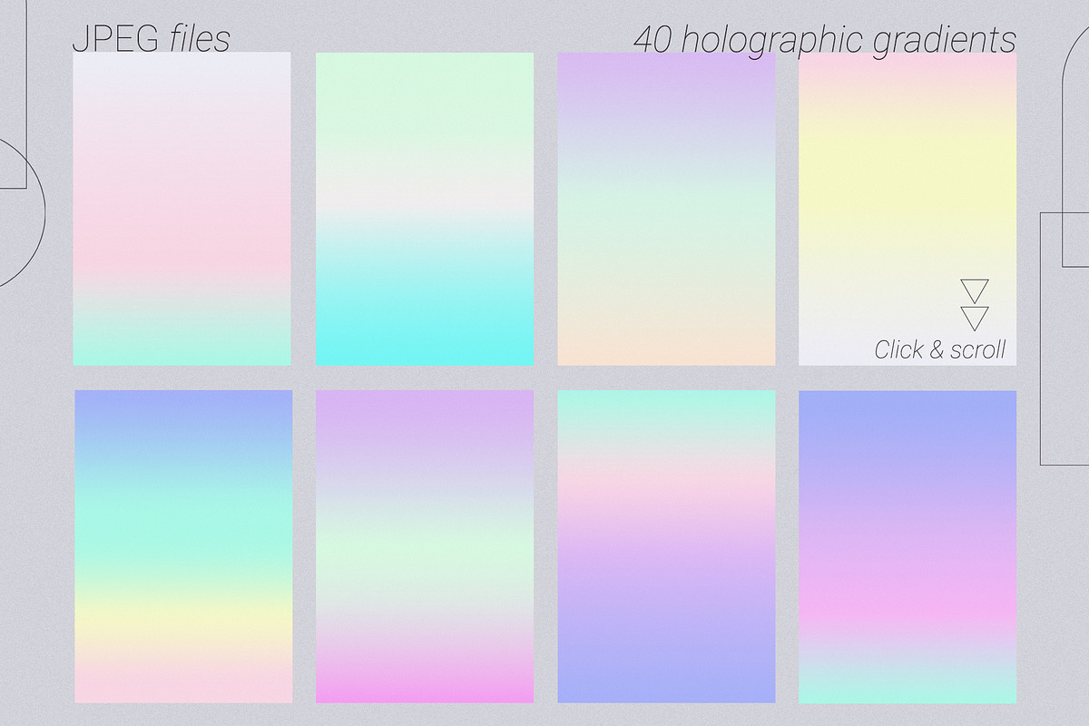 HOLOGRAPHIC Vibrant Gradient, Shapes, a Texture Graphic by Oksana Trygub (Photo 13 of 16)