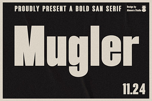 Mugler - Modern San Serif, a Sans Serif Font by Almeera Std