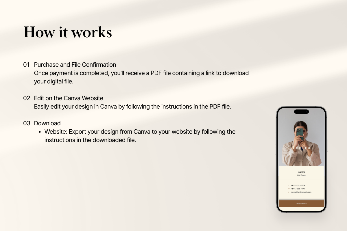 UGC Creator Link in Bio Canva, a Landing Page Template by batang (Photo 4 of 5)