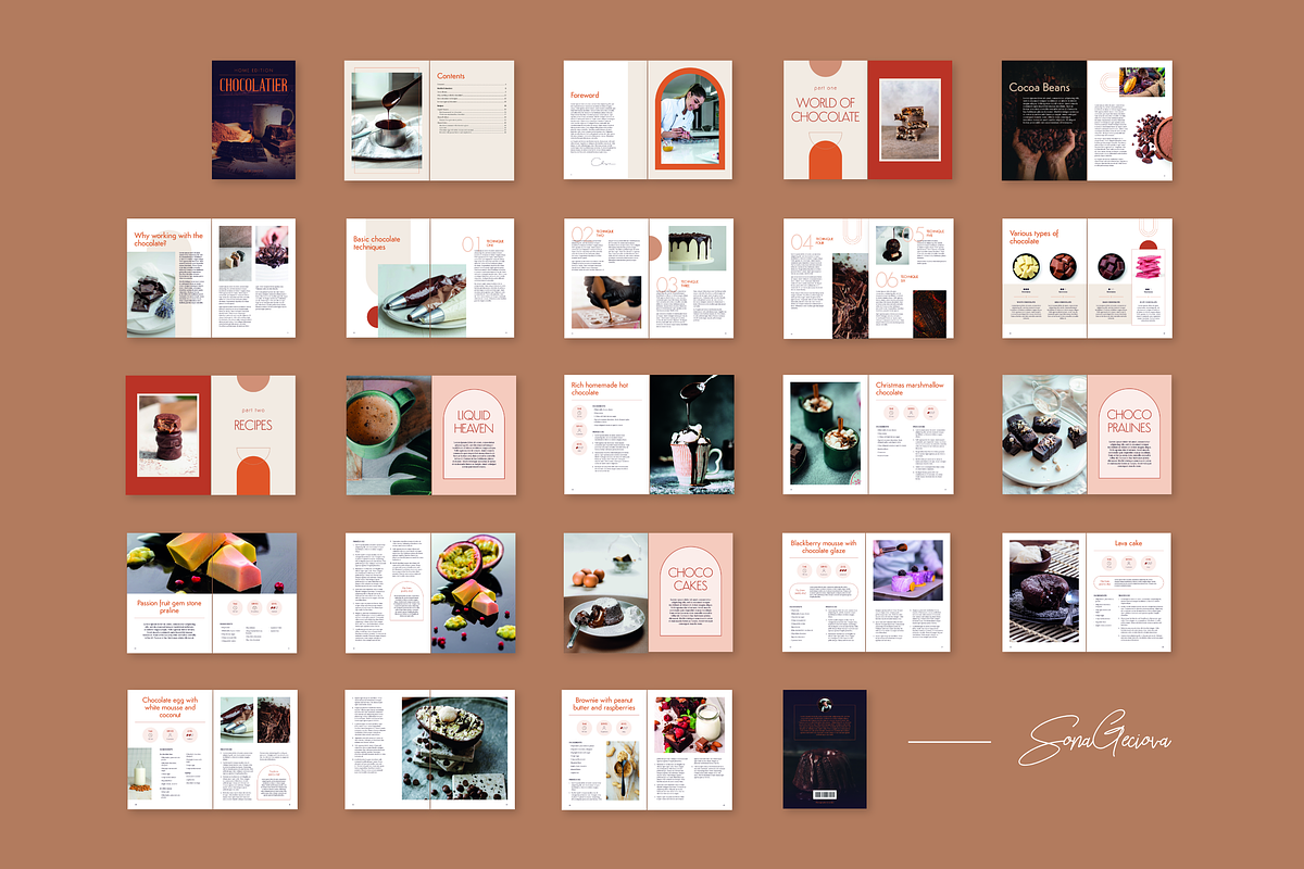 Chocolatier Recipe Book, a Print Template by SonaGeciova (Photo 25 of 25)