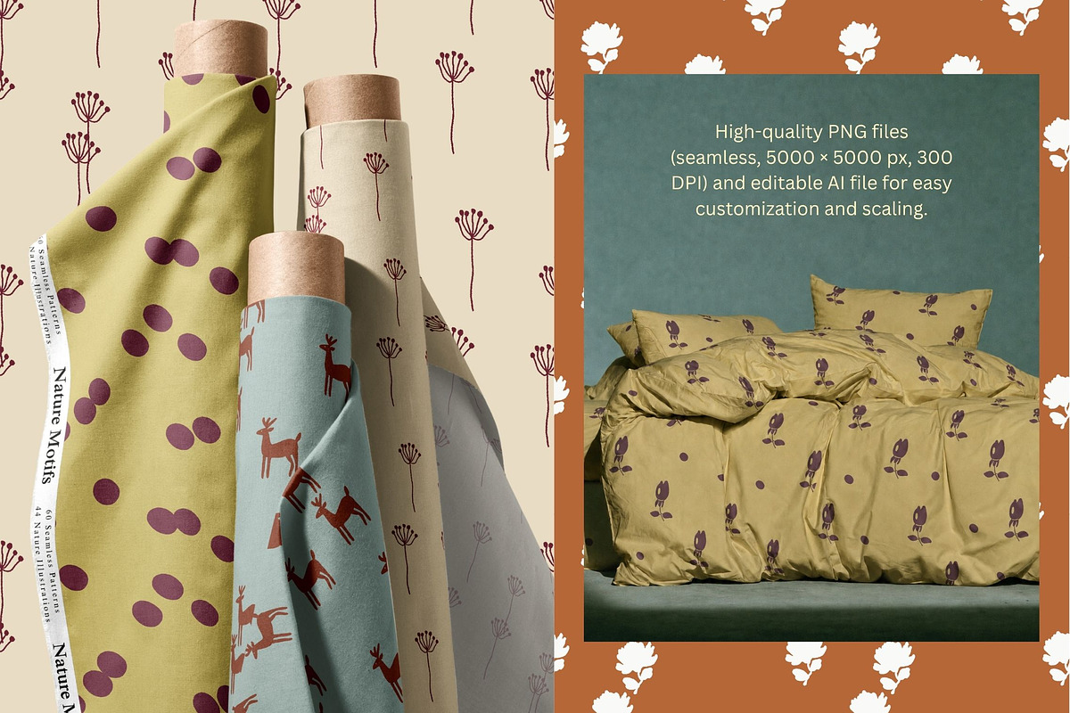Nature Motifs: 60 Seamless Patterns, a Pattern Graphic by Veyla (Photo 17 of 21)