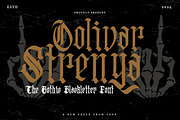 Oolivar Strenya - Gothic Blackletter, a Font by Dhabee (Thumbnail 1 of 15)