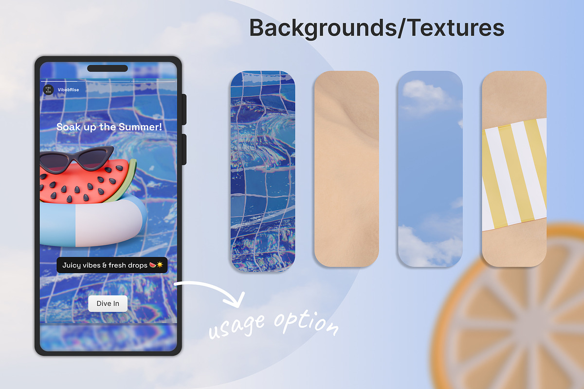 Summer 3D Kit – Objects & Character, an Object 3D Model by KetrinDesigner (Photo 10 of 13)