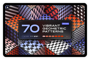 Vibrant Geometric Seamless Patterns, a Pattern Graphic by Samolevsky