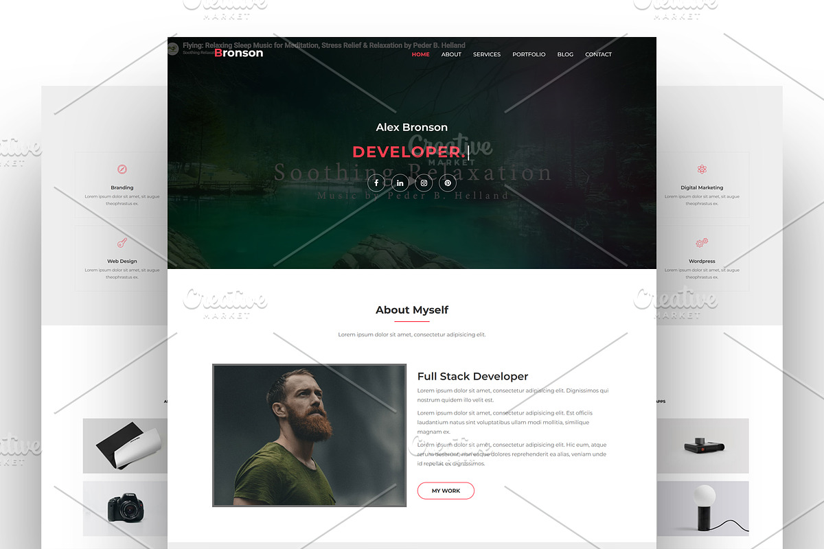 Portfolio Landing Page Template, a Landing Page Template by nandinigraphics (Photo 2 of 3)