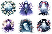 Floral Phantom Moonlight Ghost Clipa, an Illustration by DreamArtGraphic (Thumbnail 4 of 5)