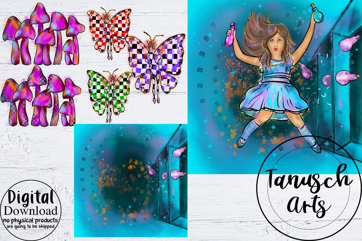Alice in Wonderland Clipart, an Illustration by TanuschArts (Photo 7 of 8)
