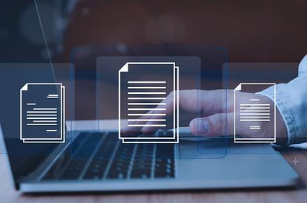 Business woking with technology