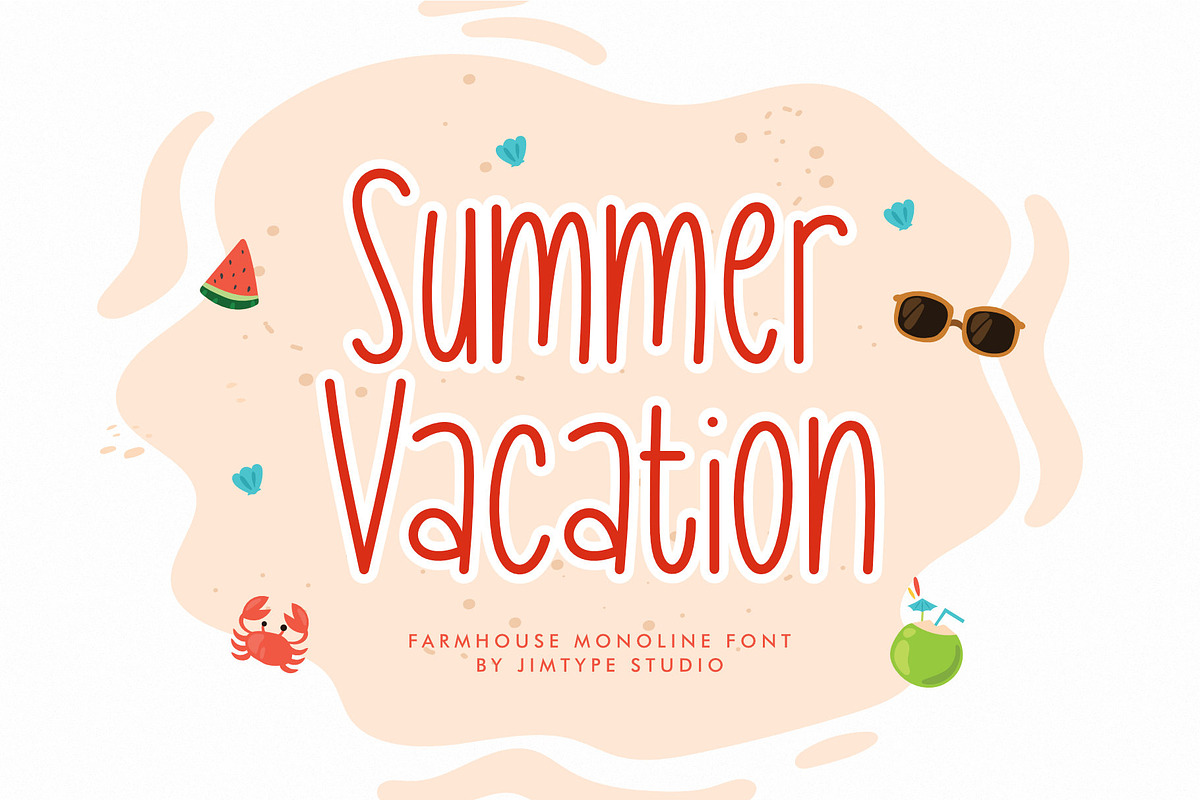 Summer Vacation - Summertime Font, a Handwritten Font by Jimtype Studio (Photo 1 of 5)