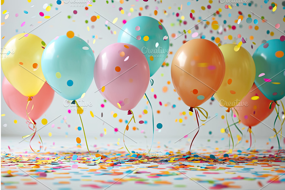 Golden and silver baloons, an Object Illustration by Neirfy