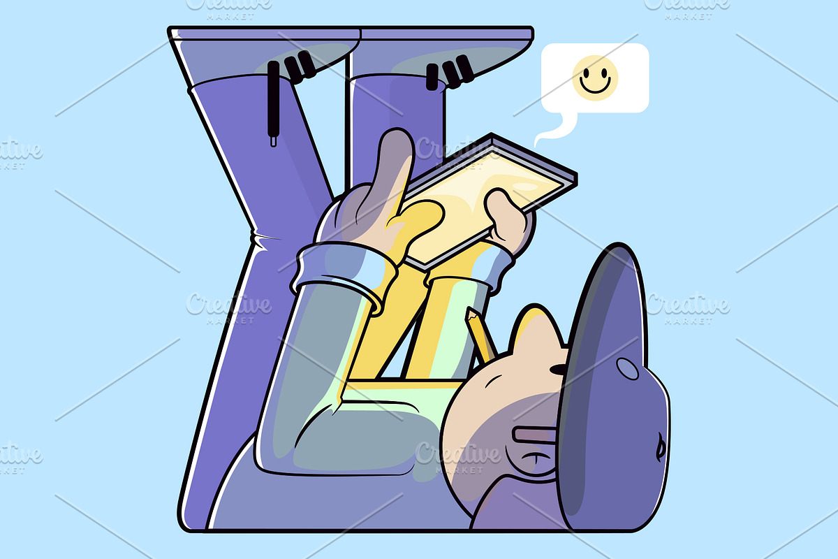 Chill Worker!, a Work Illustration by pedrors