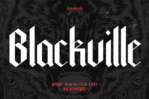 Blackville - Gothic Blackletter Font, a Blackletter Font by Pekotype