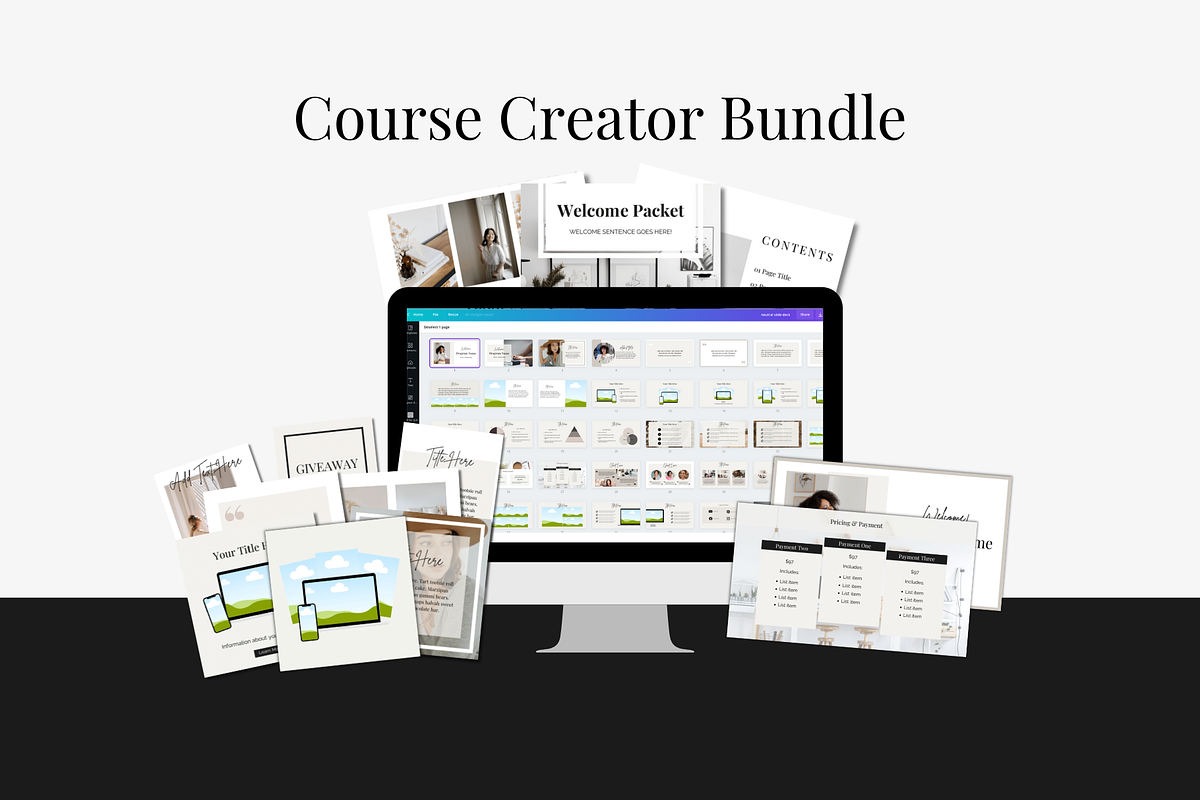 Course Creator Bundle, a Presentation Template by Joanna Lane Designs (Photo 1 of 6)