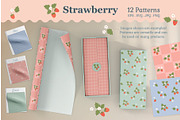 Strawberry Patterns, a Graphic by Nina Bered Illustration (Thumbnail 1 of 5)