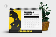 6 Desk Calendar Mockups, a Print Template by Graphic Bird (Thumbnail 8 of 10)