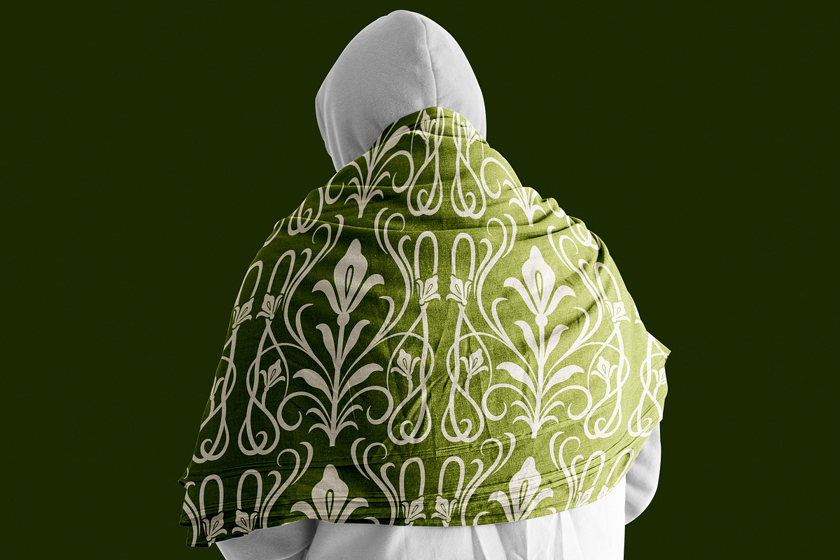 Green Floral Art Nouveau Pattern, a Pattern Graphic by Neermana (Photo 4 of 5)