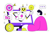 10 AI Marketing Vector Illustration, a Technology Illustration by denayunebgt (Thumbnail 4 of 4)