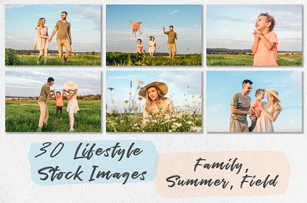 Family, summer, field.