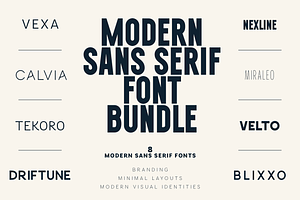 Modern Sans Serif Font Bundle