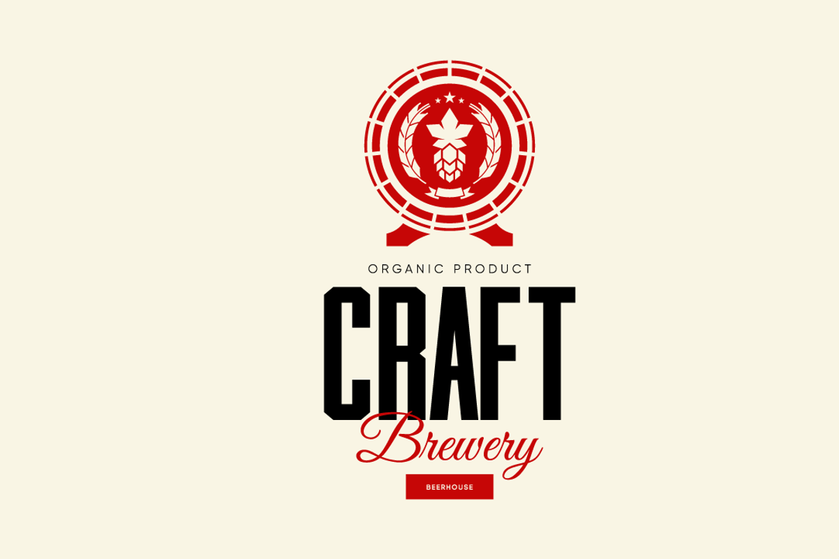 Craft beer brewery vector logo, a Food Illustration by provector (Photo 1 of 3)
