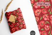Watercolor Poppy Seamless Patterns, an Illustration by OlDm_Shop (Thumbnail 7 of 10)