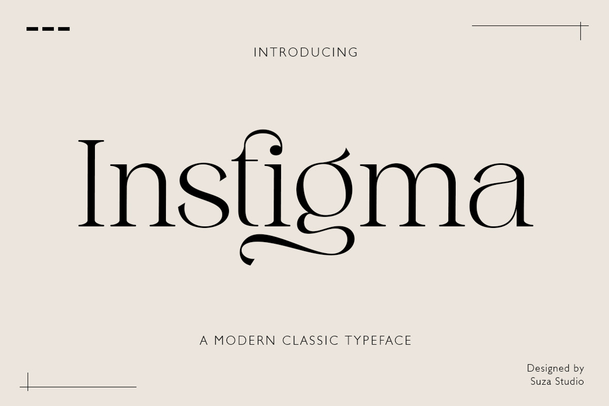 Instigma - A Modern Classic Typeface, a Serif Font by Suza Studio (Photo 1 of 11)