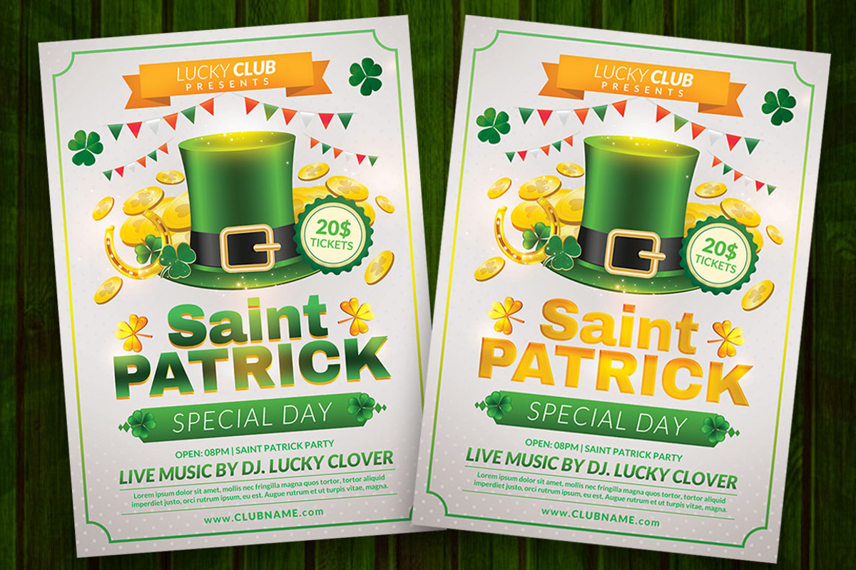 Saint Patrick Flyer Template, a Flyer Template by Briell Design (Photo 1 of 2)