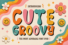 Cute Groovy - Retro 70s Display Font