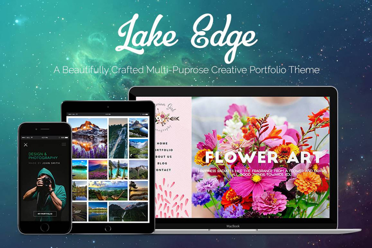 LAKE EDGE | Creative Portfolio Theme, a WordPress Template by Krystal Designs Co. (Photo 1 of 7)