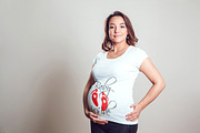 Pregnant Woman T-Shirt Mock-Up, a Shirt Mockup by Freeman Studio (Thumbnail 9 of 13)