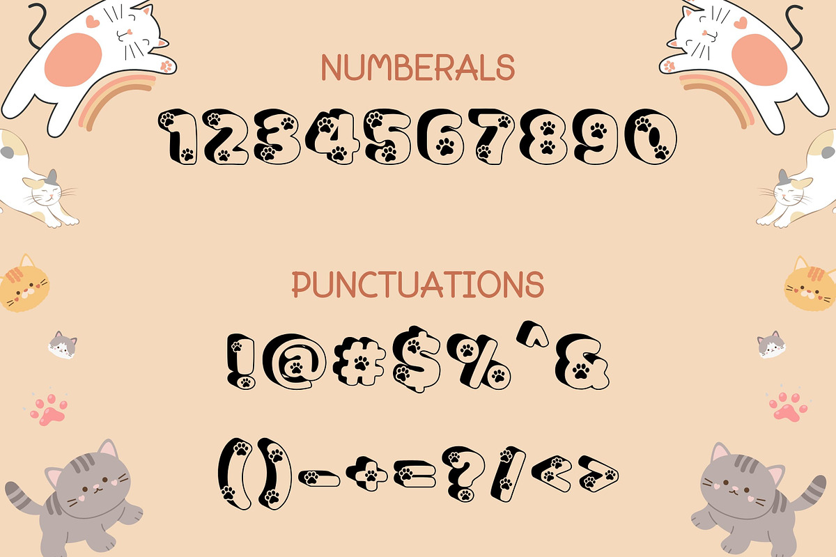 Pawfect Print - Display Font, a Sans Serif Font by Adalin Shop (Photo 3 of 3)