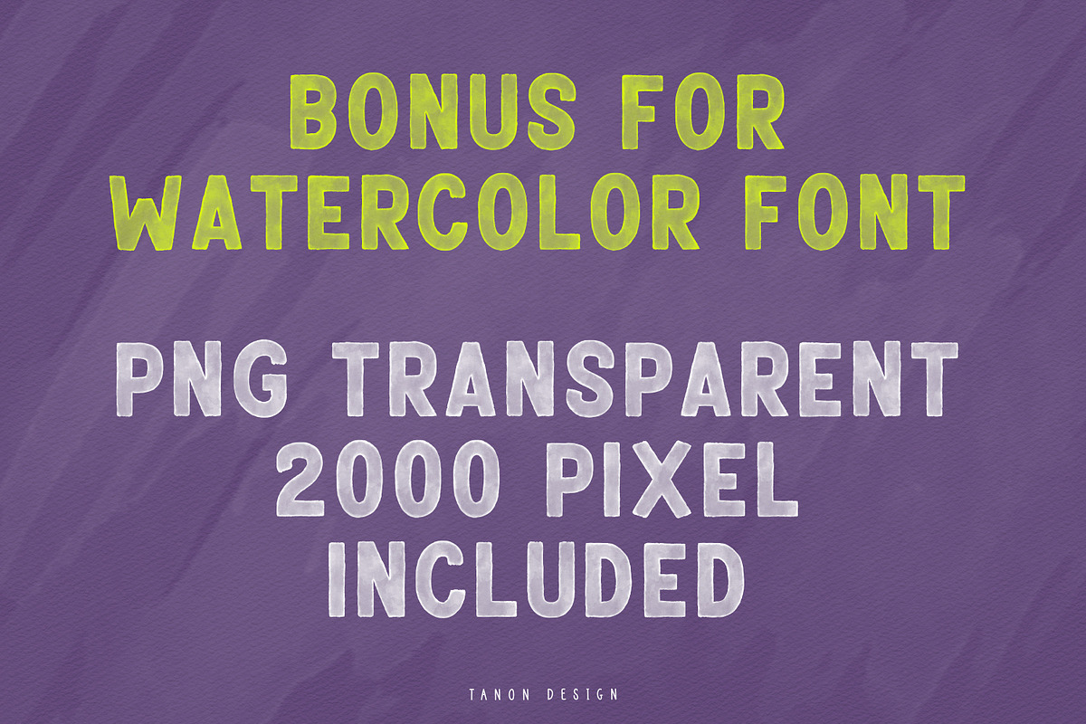 Rough Raw Watercolor Collection, a Handwritten Font by Tanondesign (Photo 9 of 10)