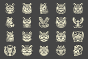 Vintage Great Horned Owl Designs, an Animal Illustration by devastd (Thumbnail 8 of 13)