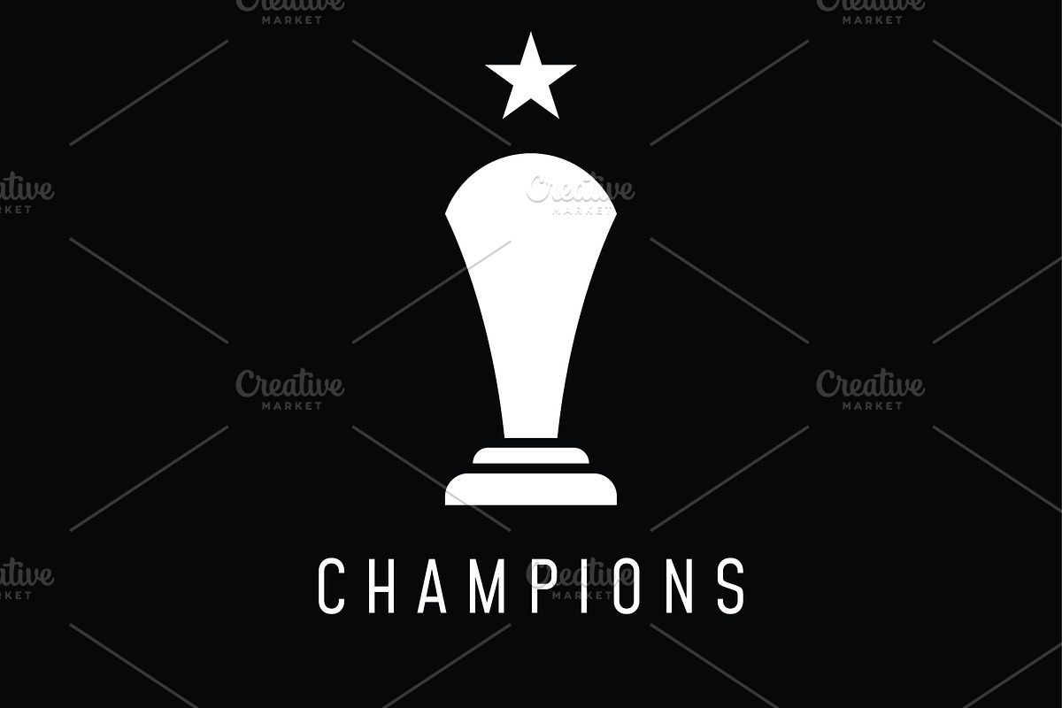 Creative and unique trophy Logo, a Design Template by LOGOCREATIVE