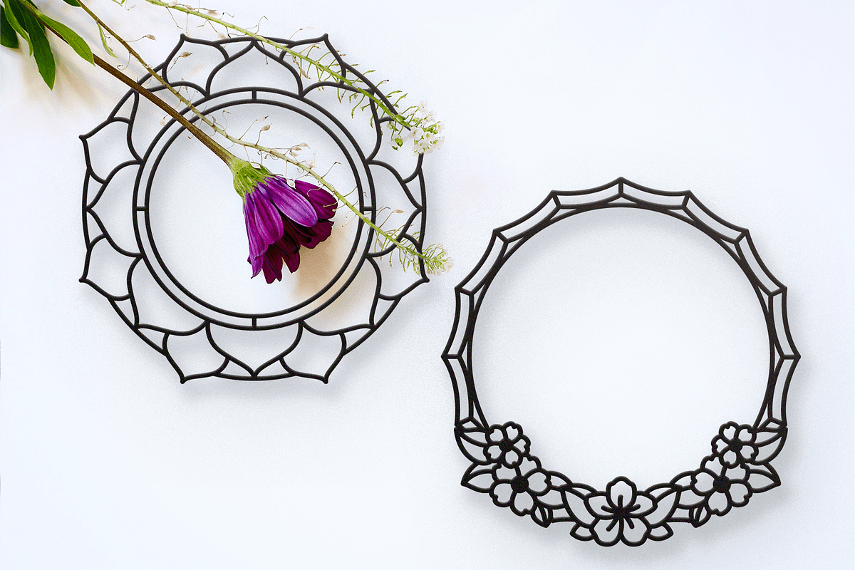 50 Floral Frames - SVG Cut Files, a Decorative Illustration by Arshad Ali (Photo 5 of 9)