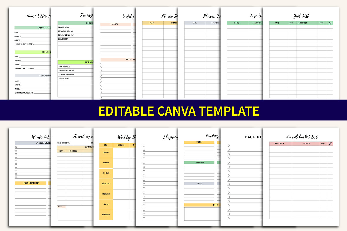 My Travel Journal, a Stationery Template by Designmela01 (Photo 3 of 10)