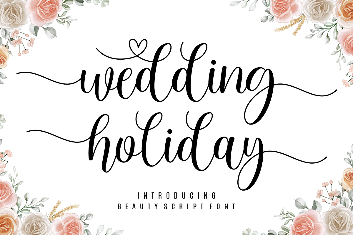 Wedding Holiday, a Script Font by Artkenza (Photo 1 of 7)